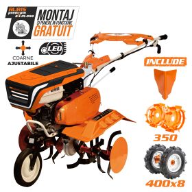 Motosapa RURIS 7500 ACC1 + roti cauciuc 4.00-8+rarita+roti metalice 350 fara manicot 7CP