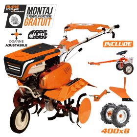 Motosapa RURIS 7500 ACC2 + roti cauciuc 4.00-8 + plug + adaptor + accesoriu tractat 7CP