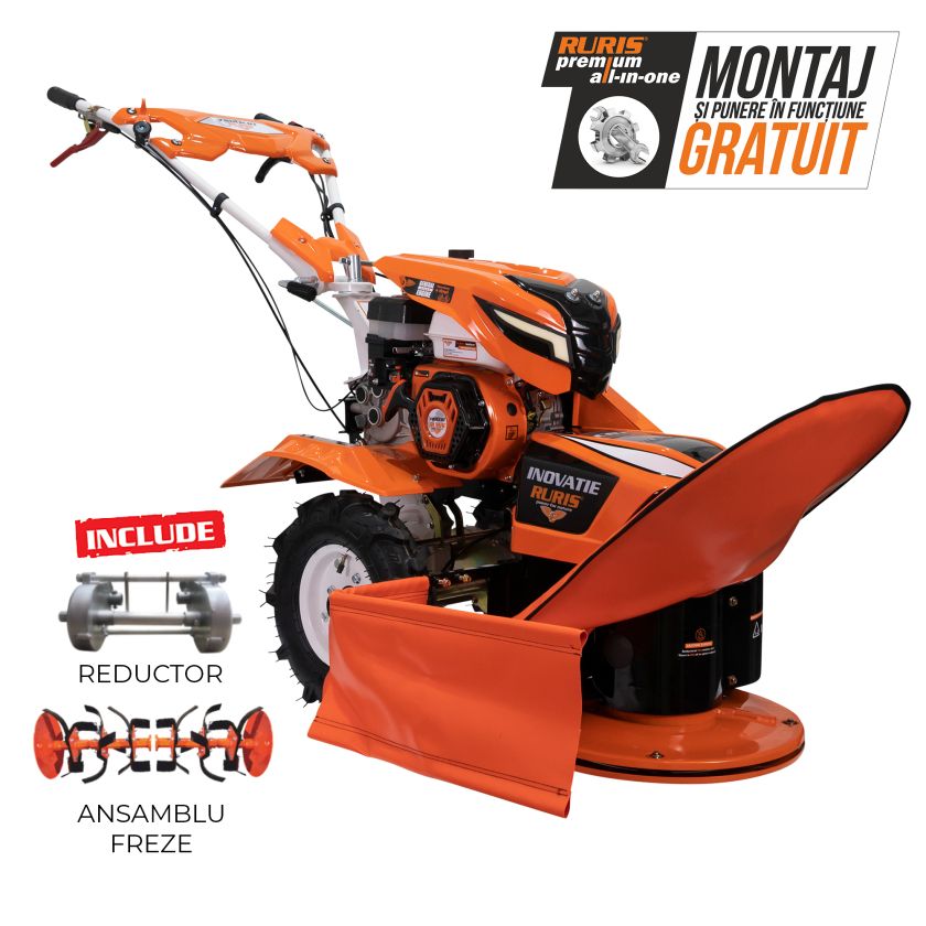 Utilaj multifunctional RURIS 7800CRT + roti cauciuc 4.00-8 + sistem de cosit 7800CRT 7 CP