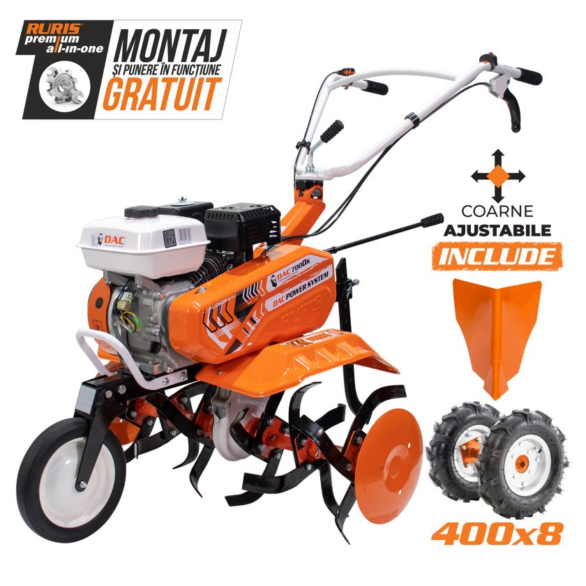 Motosapa DAC 7000 K + roti cauciuc 4.00-8 + rarita 7CP