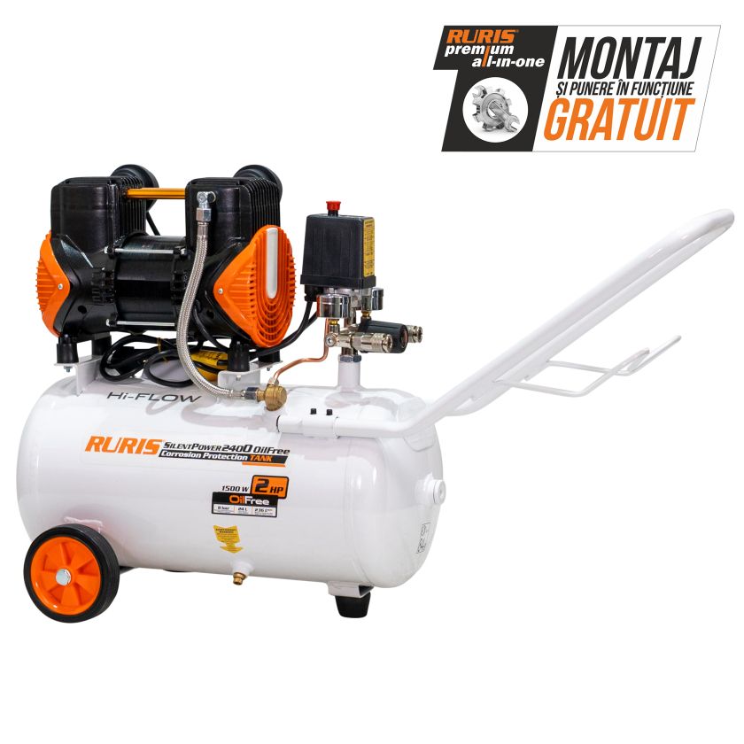 Compresor RURIS Silent Power 2400 Oil Free 1500 W 24 L