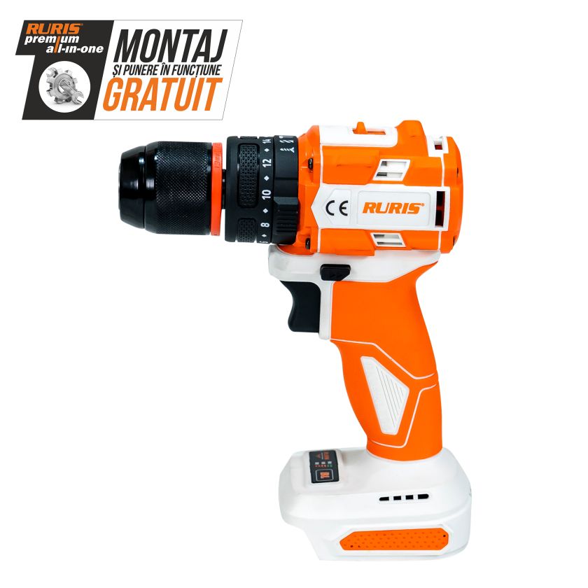 Masina de gaurit/insurubat cu percutie pe acumulator RURIS RMX 1360